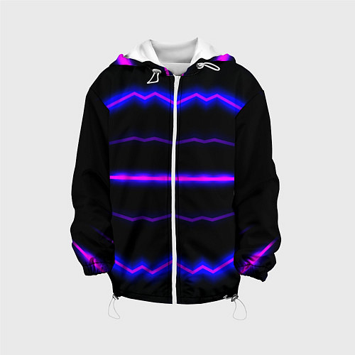 Детская куртка Color multicoloured neon stripes / 3D-Белый – фото 1