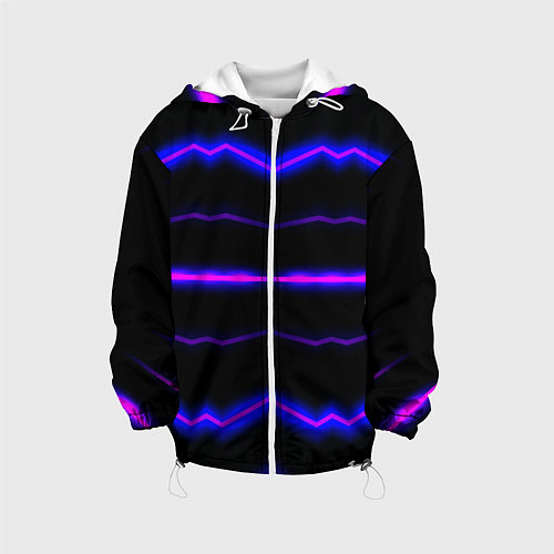 Детская куртка Color multicoloured neon stripes / 3D-Белый – фото 1