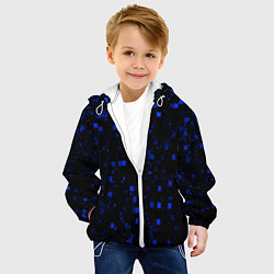 Куртка с капюшоном детская Color blue khaki, цвет: 3D-белый — фото 2