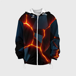 Детская куртка Трещины неоновые