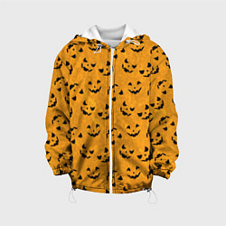 Куртка с капюшоном детская Страшно веселый паттерн на Halloween, цвет: 3D-белый
