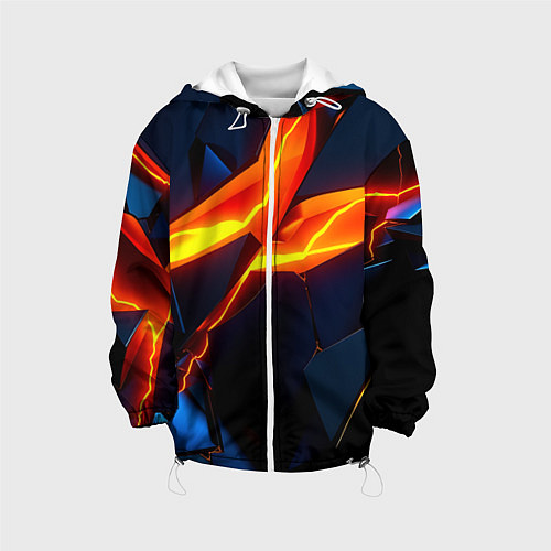 Детская куртка Plate fractures / 3D-Белый – фото 1