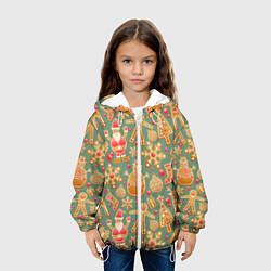 Куртка с капюшоном детская Имбирные пряники, цвет: 3D-белый — фото 2