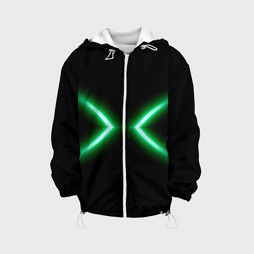 Детская куртка Neon green lines / 3D-Белый – фото 1