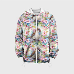 Детская куртка Воробей в ярких цветах паттерн