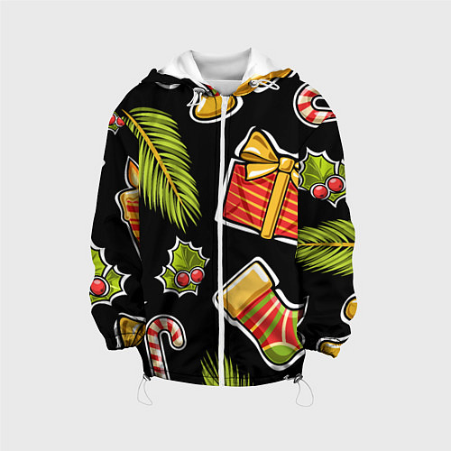 Детская куртка Рождественский вайб / 3D-Белый – фото 1