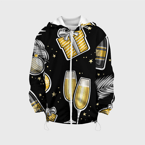 Детская куртка Новогодний вайб / 3D-Белый – фото 1