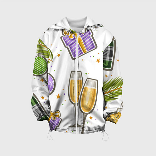 Детская куртка Новогодний вайб / 3D-Белый – фото 1