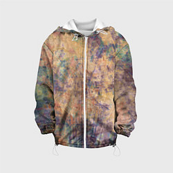 Детская куртка Абстракция - pink marble with blue flecks