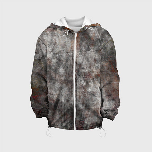 Детская куртка Абстракция - gray stone / 3D-Белый – фото 1