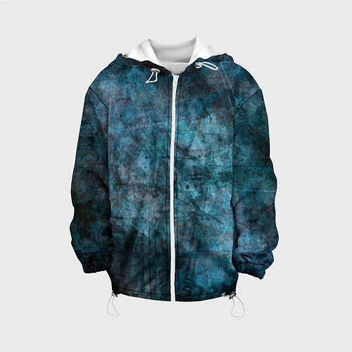 Детская куртка Абстракция - dark blue / 3D-Белый – фото 1