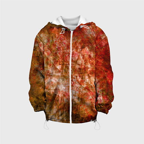 Детская куртка Абстракция - bright red / 3D-Белый – фото 1