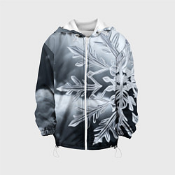 Детская куртка Снежинка на черно белое