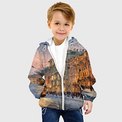 Куртка с капюшоном детская Зимний Санкт-Петербург, цвет: 3D-белый — фото 2