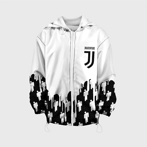 Детская куртка Ювентус краски люди / 3D-Белый – фото 1