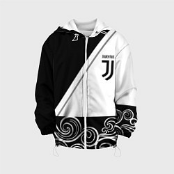 Детская куртка Ювентус геометрия полосы текстура