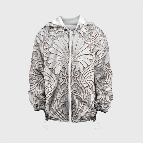 Детская куртка Вензельные цветы / 3D-Белый – фото 1