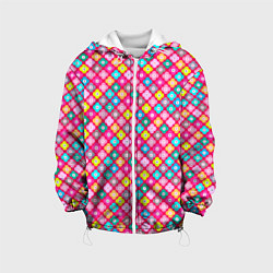 Детская куртка Разноцветный цветочный узор ретро