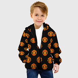 Куртка с капюшоном детская Manchester United Pattern, цвет: 3D-черный — фото 2