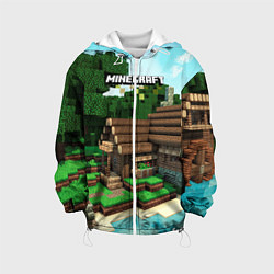 Куртка с капюшоном детская Minecraft House, цвет: 3D-белый