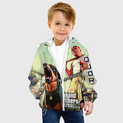 Куртка с капюшоном детская GTA 5: Franklin Clinton, цвет: 3D-белый — фото 2