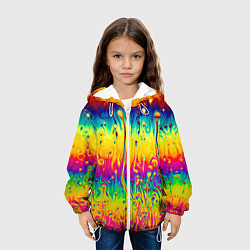 Куртка с капюшоном детская Tie dye, цвет: 3D-белый — фото 2