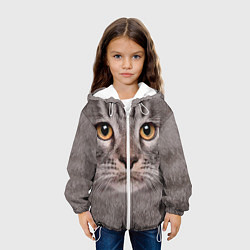 Куртка с капюшоном детская Котик, цвет: 3D-белый — фото 2