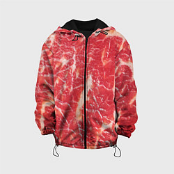 Куртка с капюшоном детская Мясо, цвет: 3D-черный