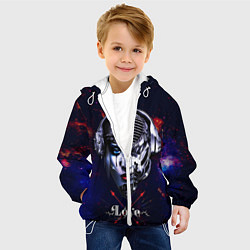 Куртка с капюшоном детская Love pirate station, цвет: 3D-белый — фото 2