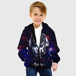 Куртка с капюшоном детская Love pirate station, цвет: 3D-черный — фото 2