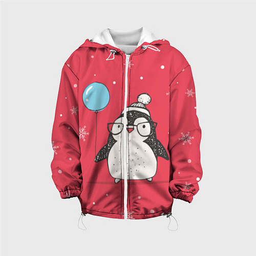 Детская куртка Влюбленная пингвинка / 3D-Белый – фото 1