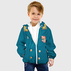 Куртка с капюшоном детская Китель, цвет: 3D-белый — фото 2