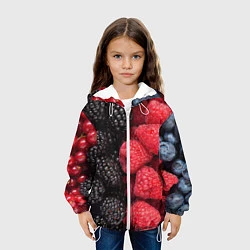 Куртка с капюшоном детская Ягодная, цвет: 3D-белый — фото 2