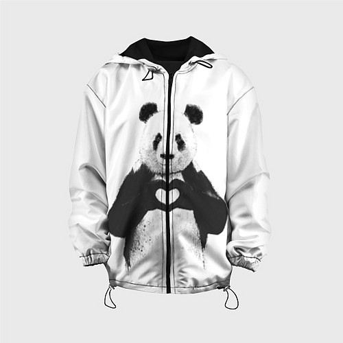 Детская куртка Panda Love / 3D-Черный – фото 1
