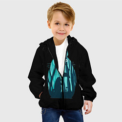 Куртка с капюшоном детская Тоторо в лесу, цвет: 3D-черный — фото 2