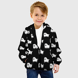 Куртка с капюшоном детская Undertale Annoying dog, цвет: 3D-черный — фото 2