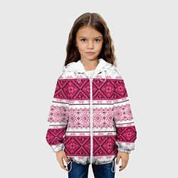 Куртка с капюшоном детская Вышивка 34 цвета 3D-белый — фото 2