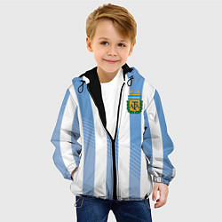Куртка с капюшоном детская Сборная Аргентины: ЧМ-2018, цвет: 3D-черный — фото 2