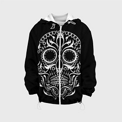 Детская куртка Мексиканский череп на черном