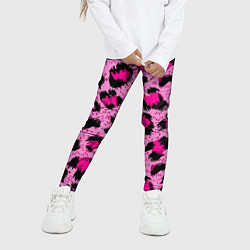 Леггинсы для девочки Розовый леопард, цвет: 3D-принт — фото 2