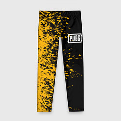 Леггинсы для девочки PUBG: Yellow vs Black, цвет: 3D-принт