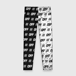 Леггинсы для девочки Off-White: Black & White, цвет: 3D-принт