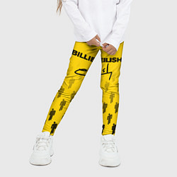 Леггинсы для девочки Billie Eilish: Yellow Autograph, цвет: 3D-принт — фото 2