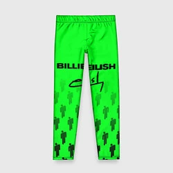 Леггинсы для девочки Billie Eilish: Green Autograph, цвет: 3D-принт