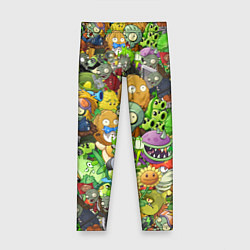 Леггинсы для девочки PLANTS VS ZOMBIES, цвет: 3D-принт