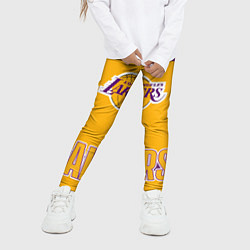 Леггинсы для девочки Los Angeles Lakers, цвет: 3D-принт — фото 2