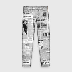 Леггинсы для девочки Газета Newspaper, цвет: 3D-принт