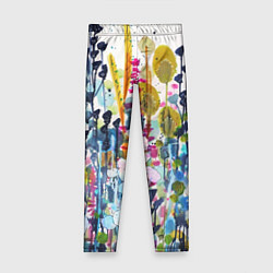 Леггинсы для девочки Watercolor Flowers, цвет: 3D-принт