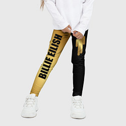 Леггинсы для девочки Billie Eilish Gold, цвет: 3D-принт — фото 2