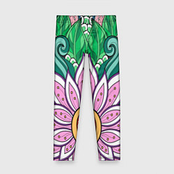 Детские легинсы Цветок дудлинг линии лето